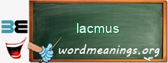 WordMeaning blackboard for lacmus